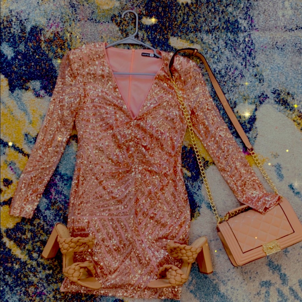 Rose Gold Sequin Dress